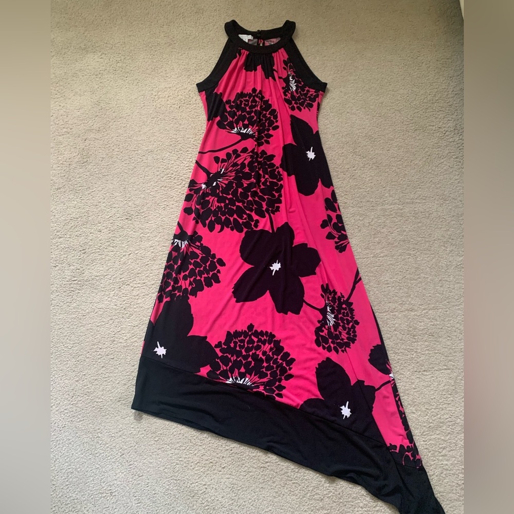 London Times asymmetrical maxi dress